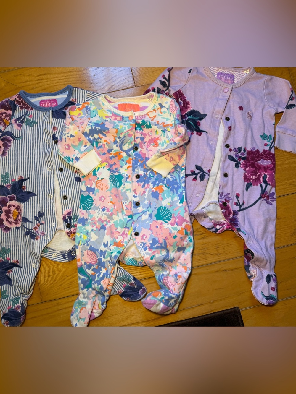 Joules Pastel Seashell Print Footed One-Piece